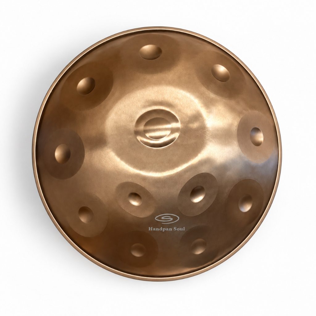 Moon D Kurd 12 handpan with twelve playable tone fields